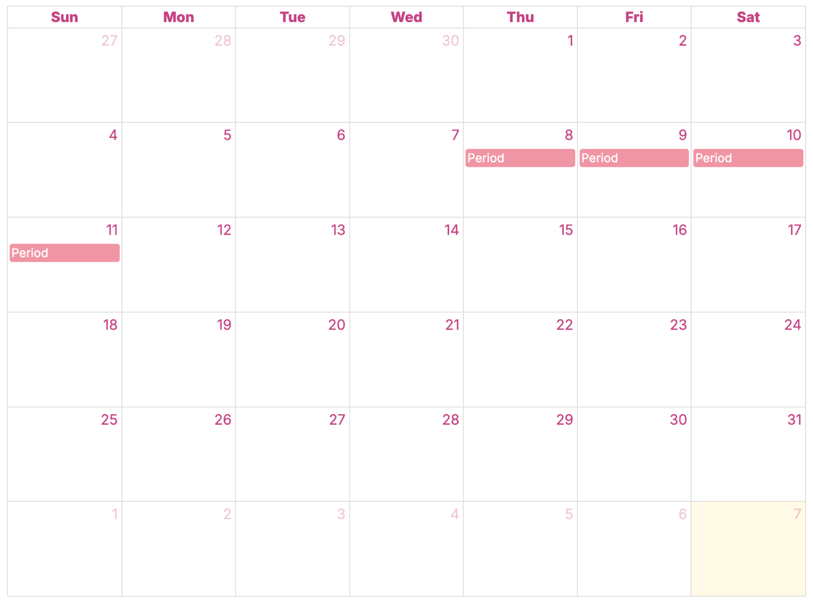 Calendar View
